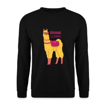 Lama lama dramatique - Sweat-shirt Unisexe - noir - Devant - Alina (178cm) & Michal (187cm)