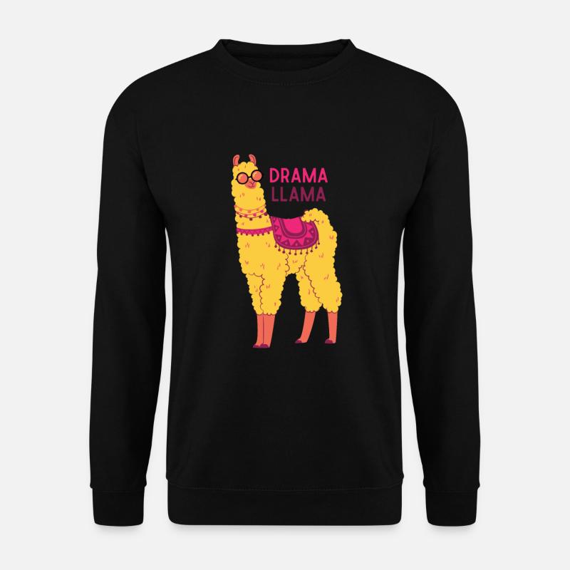 Drama Llama Lama - Unisex Pullover - Schwarz