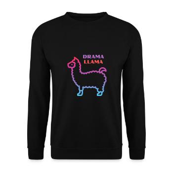 Lama lama dramatique - Sweat-shirt Unisexe - noir - Devant - Alina (178cm) & Michal (187cm)