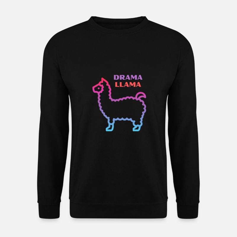 Drama Llama Lama - Unisex Pullover - Schwarz