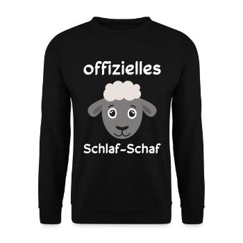 Schaf Schäfchen Schlaf Sprüche Geschenk - Unisex Pullover - Schwarz - Vorne - Alina (178cm) & Michal (187cm)