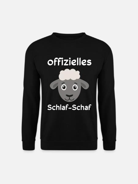 Schaf Schäfchen Schlaf Sprüche Geschenk - Unisex Pullover - Schwarz
