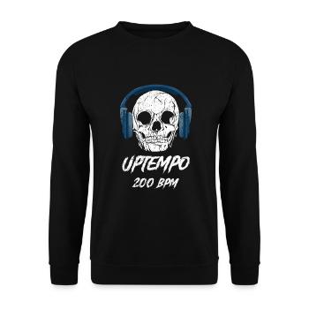 Conception du festival Uptempo pour les ravers - Sweat-shirt Unisexe - noir - Devant - Alina (178cm) & Michal (187cm)