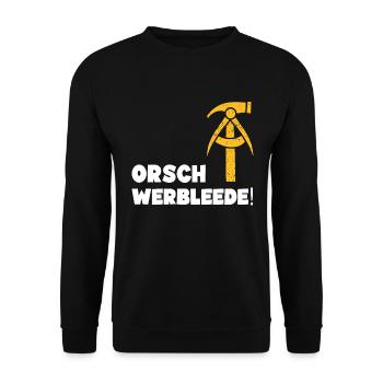 DDR retro Sprüche sächsisch Geschenk - Unisex Pullover - Schwarz - Vorne - Alina (178cm) & Michal (187cm)