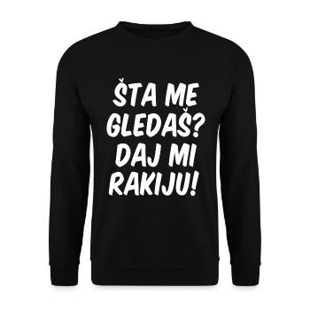 Sarajevo Yougoslavie sort design cadeau - Sweat-shirt Unisexe - noir - Devant - Alina (178cm) & Michal (187cm)