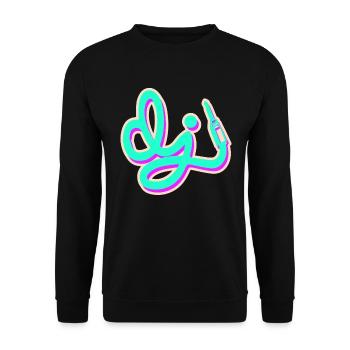 DJ Musik Disk Jockey - Unisex Pullover - Schwarz - Vorne - Alina (178cm) & Michal (187cm)