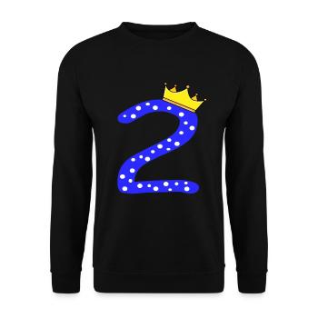 Birthday Baby 2nd Birthday - Unisex Sweatshirt - black - Front - Alina (178cm) & Michal (187cm)