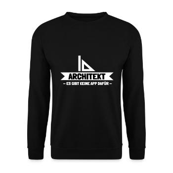 Architekt in Person - Unisex Pullover - Schwarz - Vorne - Alina (178cm) & Michal (187cm)
