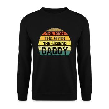 The Man The Myth The Legend Daddy vintage Sunset - Sweat-shirt Unisexe - noir - Devant - Alina (178cm) & Michal (187cm)