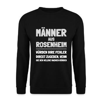 Hommes de Rosenheim - Sweat-shirt Unisexe - noir - Devant - Alina (178cm) & Michal (187cm)