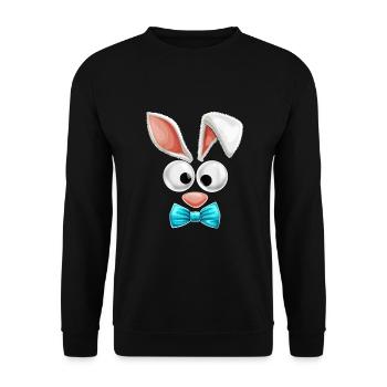 Easter Happy Easter Easter Egg Ears - Unisex Sweatshirt - black - Front - Alina (178cm) & Michal (187cm)