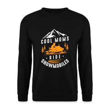 Fête des Mères Snowmobile maman maman mère - Sweat-shirt Unisexe - noir - Devant - Alina (178cm) & Michal (187cm)