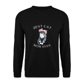 Mother's Day Cats Mom Mom Cat Mom - Unisex Sweatshirt - black - Front - Alina (178cm) & Michal (187cm)