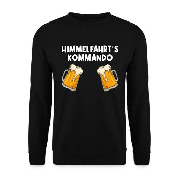 Christi Himmelfahrt Junggesellenabschied Geschenk - Unisex Pullover - Schwarz - Vorne - Alina (178cm) & Michal (187cm)