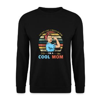 Mothers day mom mom mom cool mom - Unisex Sweatshirt - black - Front - Alina (178cm) & Michal (187cm)