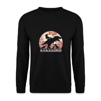Mother's Day Mom Mom Mother Love Mamasaurus - Unisex Sweatshirt - black - Front - Alina (178cm) & Michal (187cm)