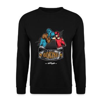 Boxing Boxing Boxing Fight - Unisex Sweatshirt - black - Front - Alina (178cm) & Michal (187cm)