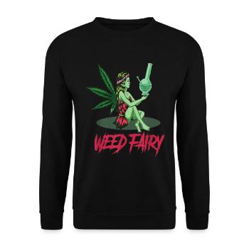 Cannabis Hemp THC 420 - Unisex Sweatshirt - black - Front - Alina (178cm) & Michal (187cm)