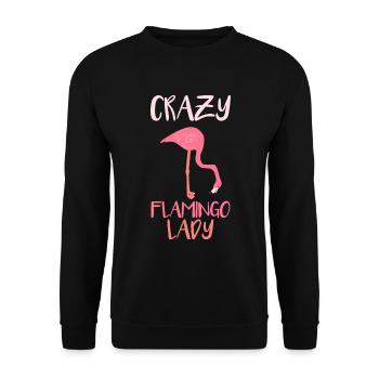 Flamingo Rose Rouge Animal - Sweat-shirt Unisexe - noir - Devant - Alina (178cm) & Michal (187cm)