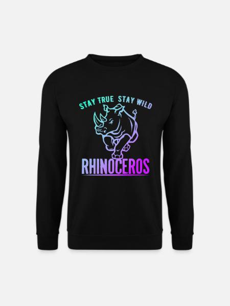 Nashorn Afrika Wüste Wildnis Retten - Unisex Pullover - Schwarz