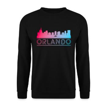 Orlando Ville Voyage - Sweat-shirt Unisexe - noir - Devant - Alina (178cm) & Michal (187cm)