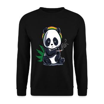 Cannabis Hemp THC 420 - Unisex Sweatshirt - black - Front - Alina (178cm) & Michal (187cm)