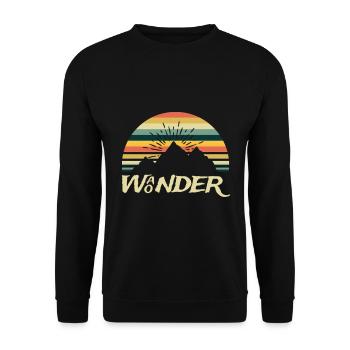 Wander Woman Wandern - Unisex Pullover - Schwarz - Vorne - Alina (178cm) & Michal (187cm)