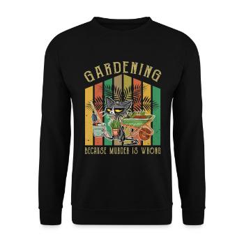 Jardin jardin jardinier Jardinage - Sweat-shirt Unisexe - noir - Devant - Alina (178cm) & Michal (187cm)