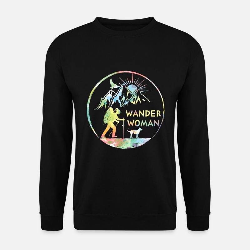 Wander Woman Wandern - Unisex Pullover - Schwarz