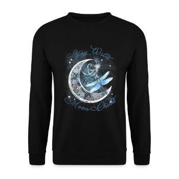 Wild Moonchild Live by the sun Love by the moon - Unisex Pullover - Schwarz - Vorne - Alina (178cm) & Michal (187cm)