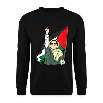 Palestine Liberté libre Liberté Gaza - Sweat-shirt Unisexe - noir - Devant - Alina (178cm) & Michal (187cm)