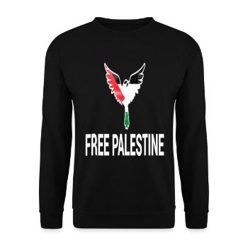 Palestine Liberté libre Liberté Gaza - Sweat-shirt Unisexe - noir - Devant - Alina (178cm) & Michal (187cm)