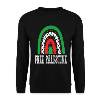 Palestine Liberté libre Liberté Gaza - Sweat-shirt Unisexe - noir - Devant - Alina (178cm) & Michal (187cm)