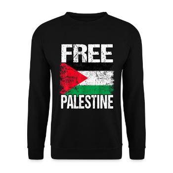 Palestine Liberté libre Liberté Gaza - Sweat-shirt Unisexe - noir - Devant - Alina (178cm) & Michal (187cm)