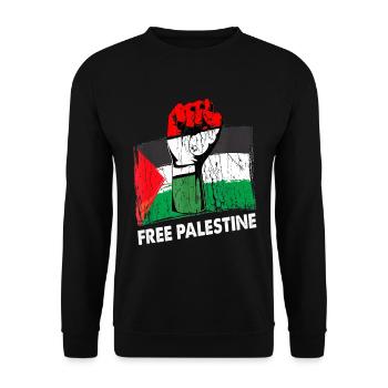 Palestine Liberté libre Liberté Gaza - Sweat-shirt Unisexe - noir - Devant - Alina (178cm) & Michal (187cm)