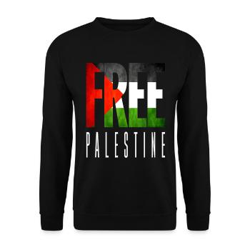 Palestine Liberté libre Liberté Gaza - Sweat-shirt Unisexe - noir - Devant - Alina (178cm) & Michal (187cm)