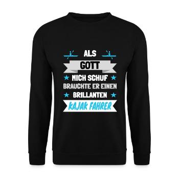 Ich bin ein brillianter Kajak Fahrer - Unisex Pullover - Schwarz - Vorne - Alina (178cm) & Michal (187cm)
