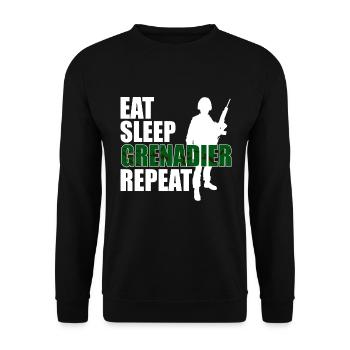 Grenadier Panzergrenadier Soldier Gift - Unisex Sweatshirt - black - Front - Alina (178cm) & Michal (187cm)