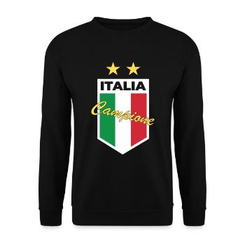 Italien Campione Fußball Trikot Geschenk - Unisex Pullover - Schwarz - Vorne - Alina (178cm) & Michal (187cm)