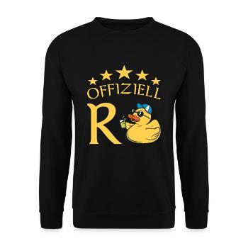 Rentner Rente Spruch Ruhestand Geschenkidee - Unisex Pullover - Schwarz - Vorne - Alina (178cm) & Michal (187cm)