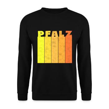 Pfalz Eifel Pfälzer vintage Geschenk - Unisex Pullover - Schwarz - Vorne - Alina (178cm) & Michal (187cm)