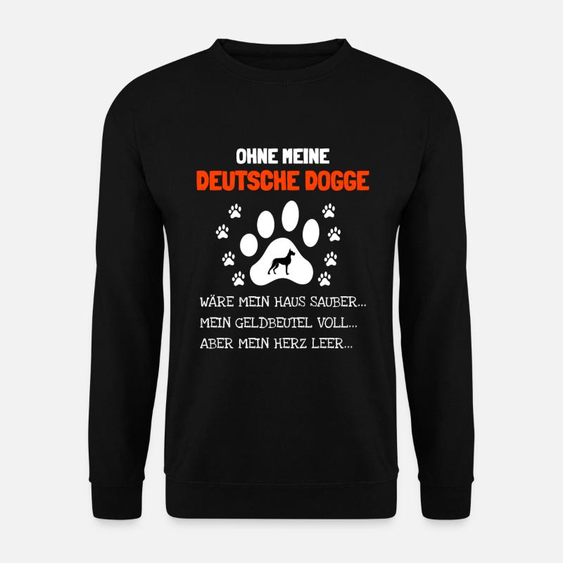 Deutsche Dogge Geschenkidee - Unisex Pullover - Schwarz