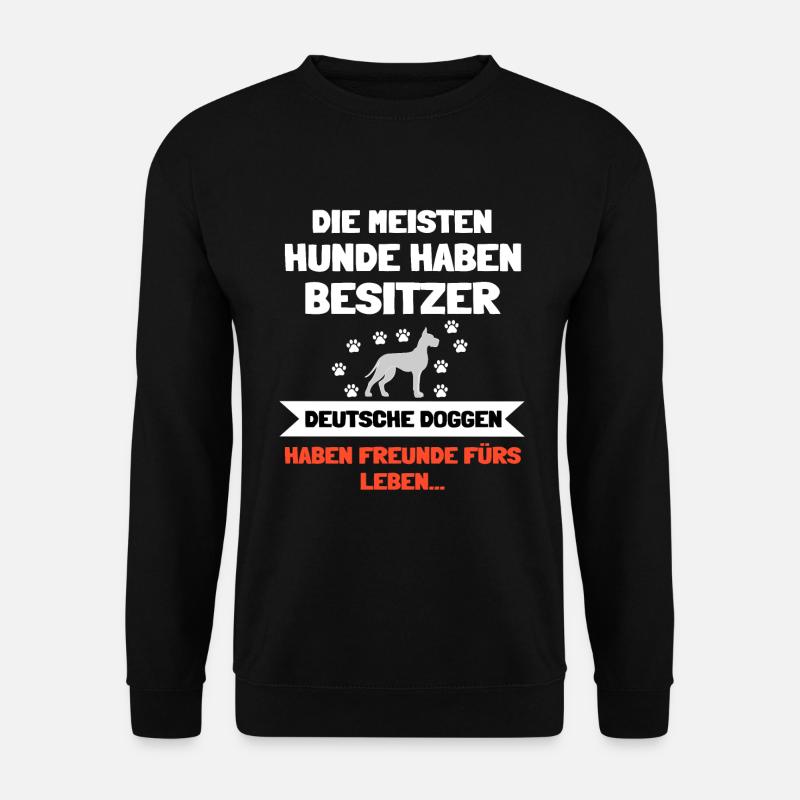 Hund Deutsche Dogge - Unisex Pullover - Schwarz