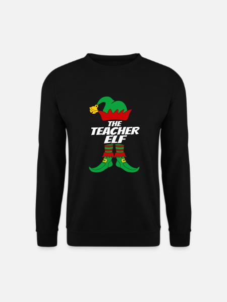 The Teacher Elf Lehrer Ugly Christmas Design - Unisex Pullover - Schwarz