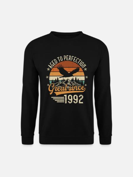 1992 Vintage Vintage Retro Cadeau d’anniversaire - Sweat-shirt Unisexe - noir