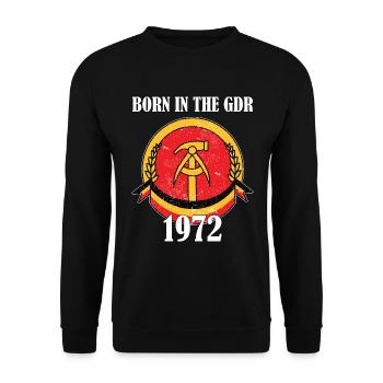 Anniversaire de la RDA 1972 Ossi Cadeau - Sweat-shirt Unisexe - noir - Devant - Alina (178cm) & Michal (187cm)