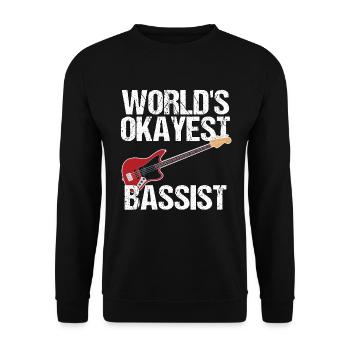 Bassist Music Musician Bass Gift - Unisex Sweatshirt - black - Front - Alina (178cm) & Michal (187cm)
