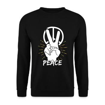 Paix Liberté Cadeau de paix - Sweat-shirt Unisexe - noir - Devant - Alina (178cm) & Michal (187cm)