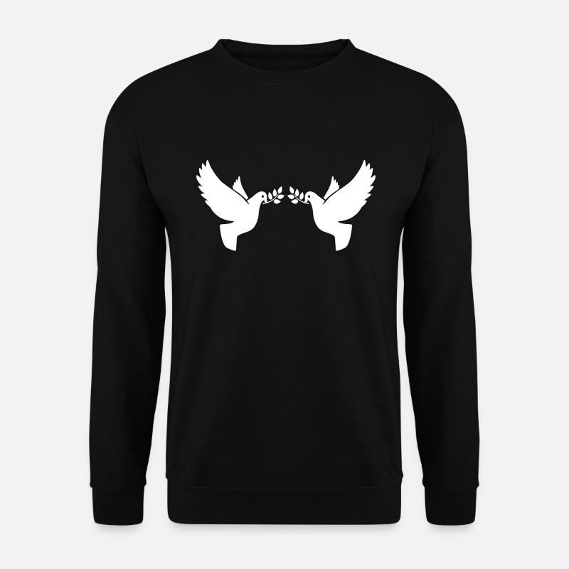 Frieden Friedenstaube Freiheit Taube Geschenk - Unisex Pullover - Schwarz