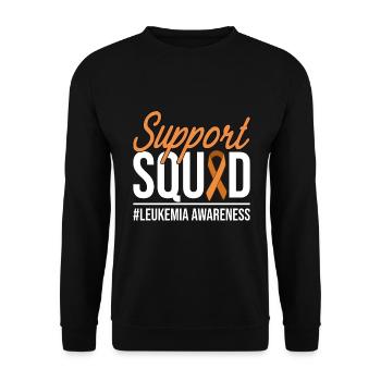 Support Squad - Leukemia Awareness - Unisex Sweatshirt - black - Front - Alina (178cm) & Michal (187cm)